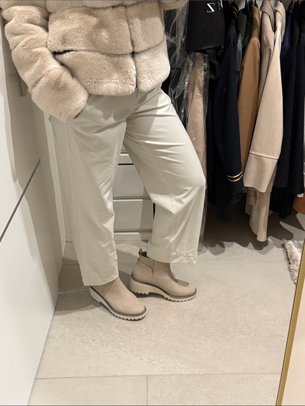 Dolce Vita faux suede beige cream booties 8.5
